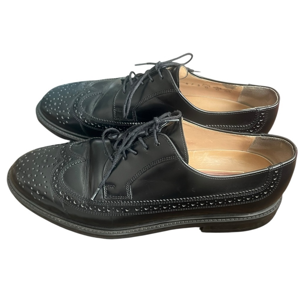 APOLLO WERTVOLLE HANDARBEIT mens Oxford LEATHER SHOES size 8 brogues black